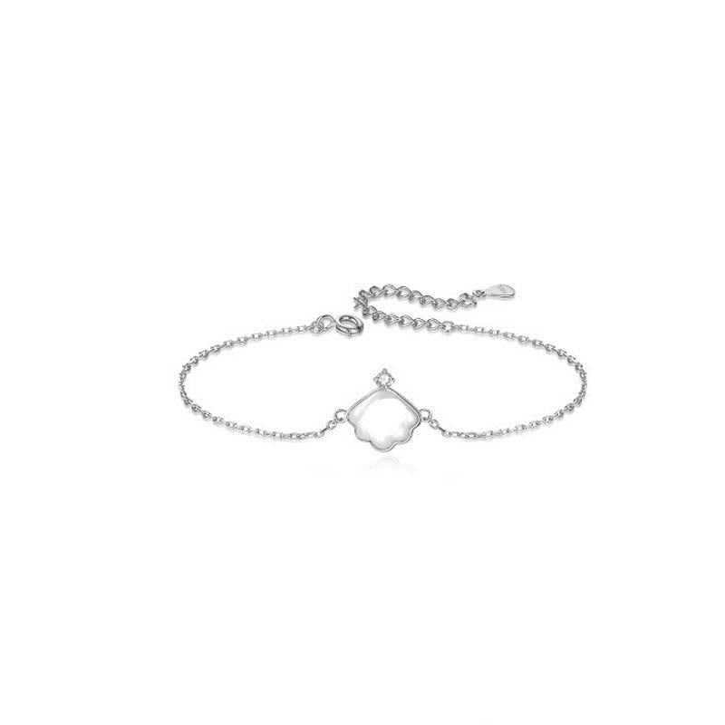 KarmaRipple's 925 Sterling Silver Tridacna Stone Shell Blessing Pendant Necklace Bracelet Earrings Jewelry Set p22