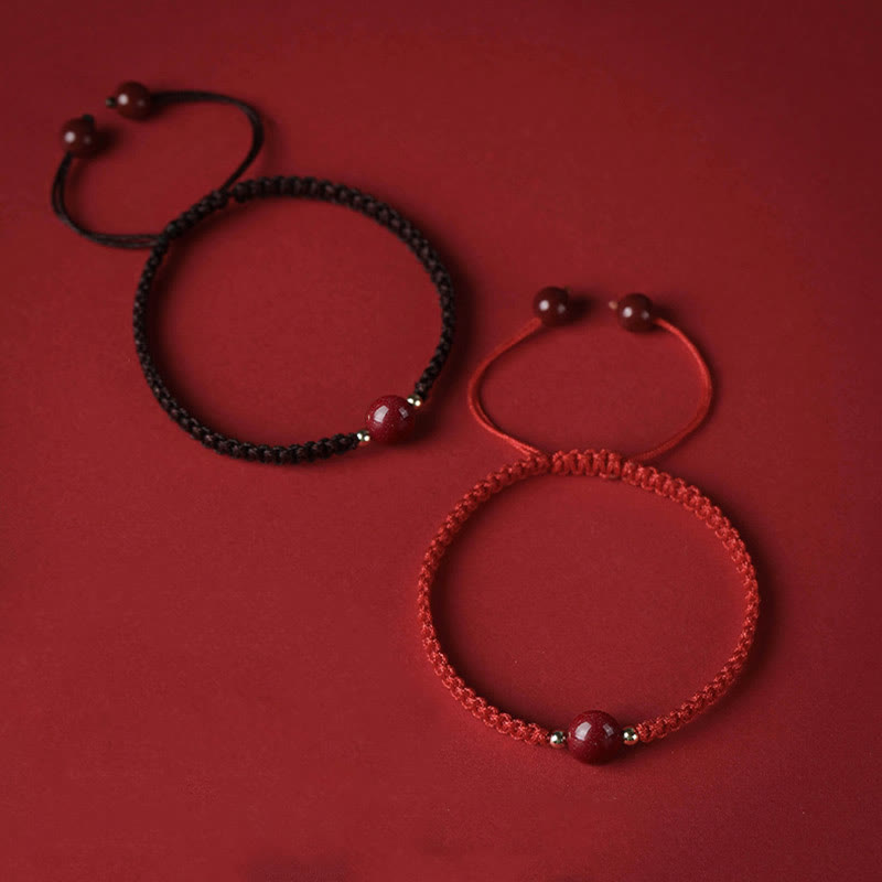 KarmaRipple's Fortunate Cinnabar Bead Blessing Red String Bracelet p15