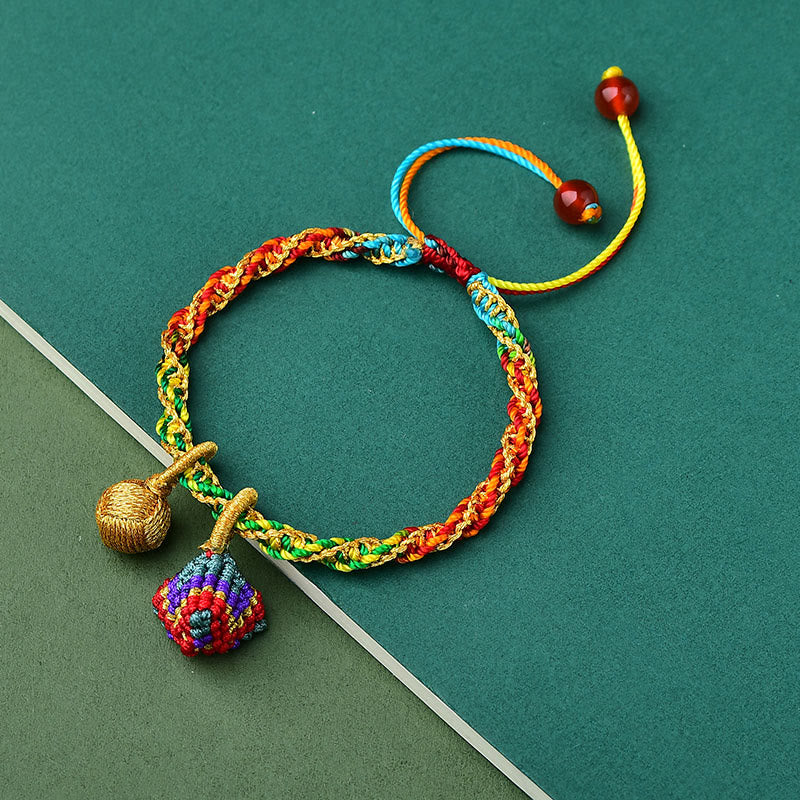 KarmaRipple's Colorful Rope Fortune Handcrafted Zongzi Talisman Bracelet p1