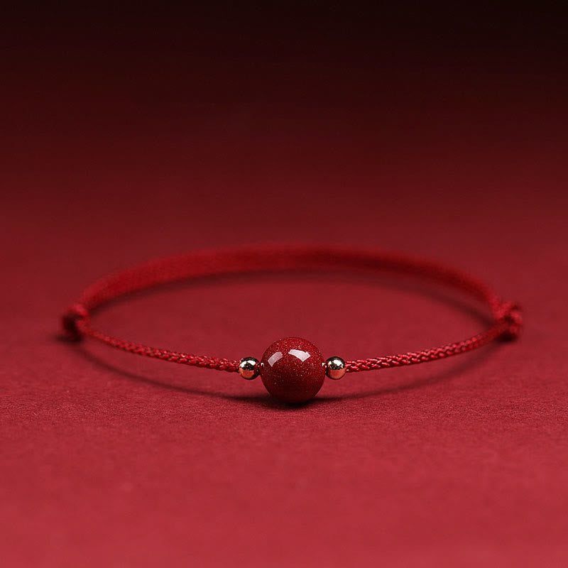 KarmaRipple's Authentic Fortunate Cinnabar Bead Blessing String Bracelet Anklet p36