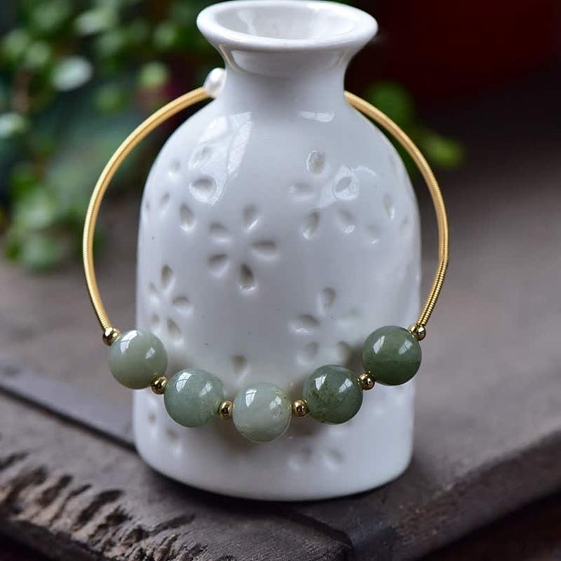KarmaRipple's Jade Abundance Fortune Blessing Bracelet Bangle p2