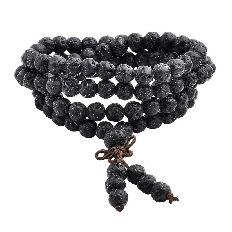 KarmaRipple's Authentic Lava Rock 108 Beadwork Protection Bracelet p1