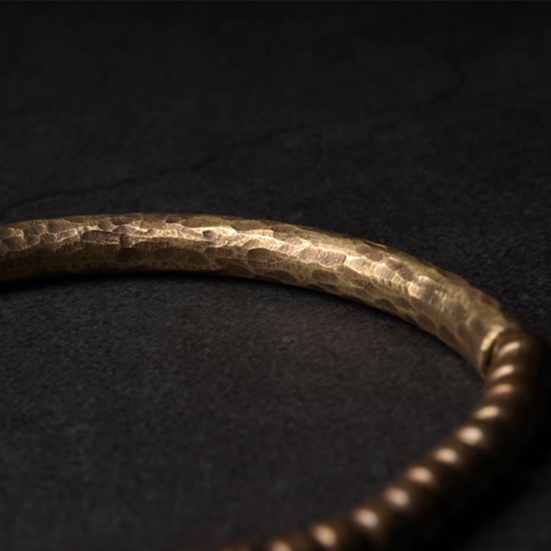 KarmaRipple's Simple Design Bronze Brass Bead Fortune Wealth Bracelet p6