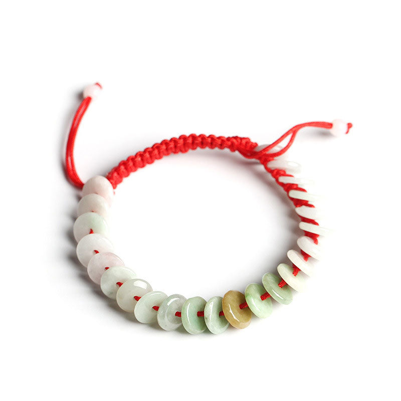 KarmaRipple's Authentic Round Jade Fortune Red String Protection Bracelet p5