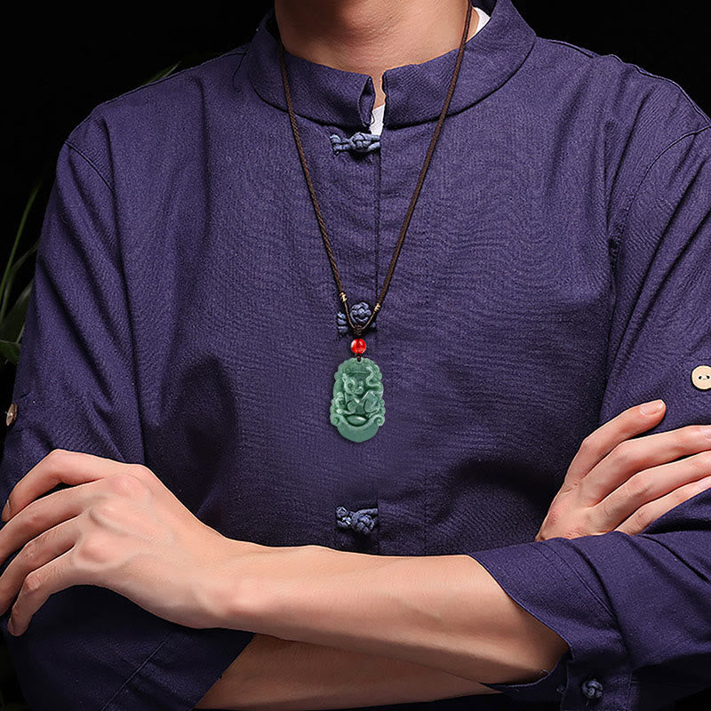 KarmaRipple's Authentic Jade 12 Chinese Zodiac Prosperity Pendant Necklace p22