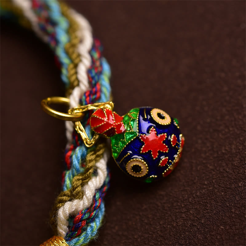KarmaRipple's Handmade Gold Swallowing Beast Family Balancing Reincarnation Weave Braid Bracelet p5