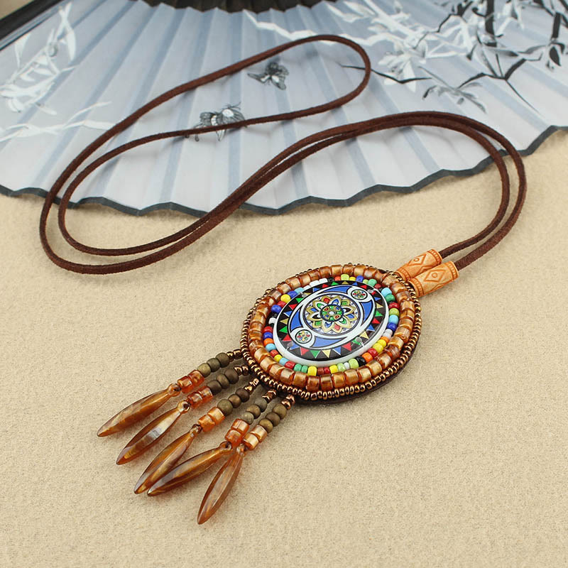 KarmaRipple's Mandala Pattern Beadwork Creativity Pendant Necklace p15