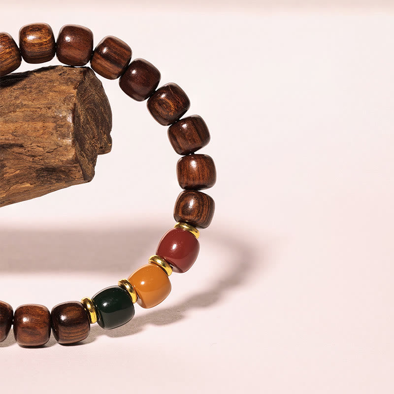 KarmaRipple's Ebony Wood Rosewood Peace Balance Bracelet p17