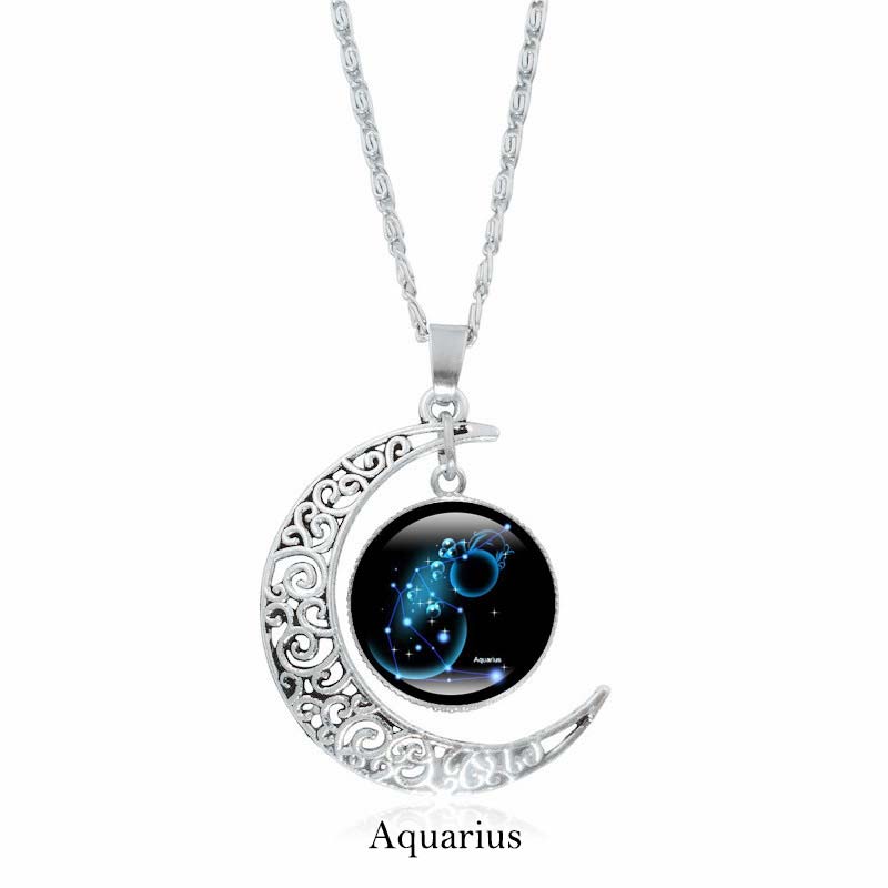 KarmaRipple's 12 Constellations of the Zodiac Moon Protection Pendant Chain Necklace p2