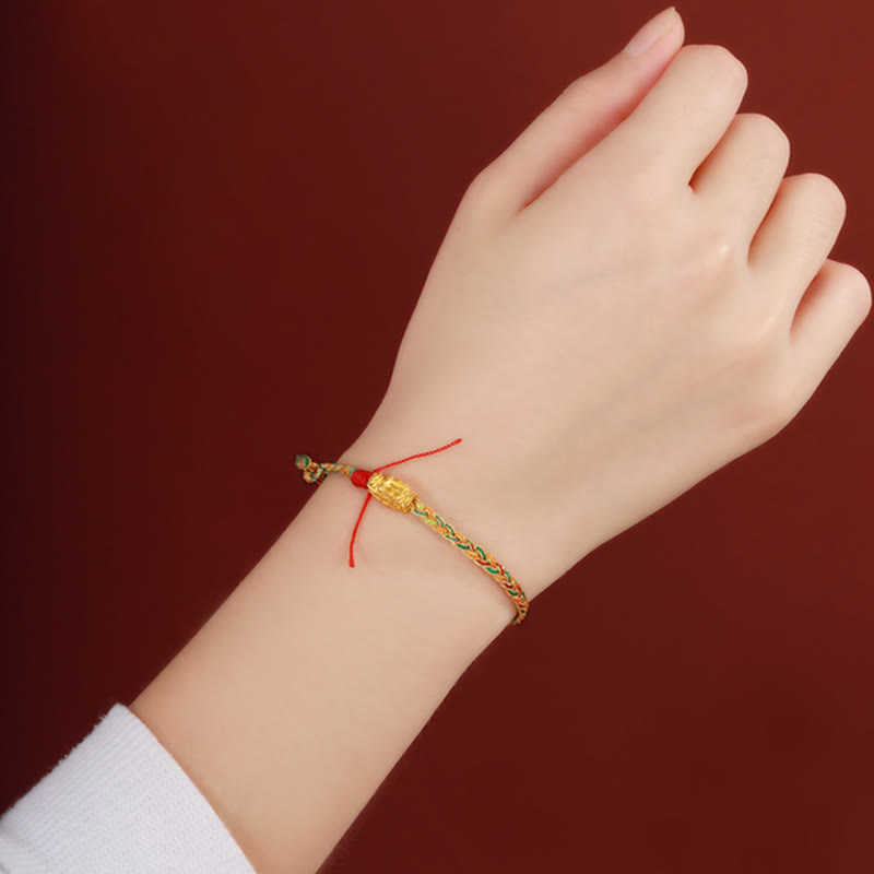 KarmaRipple's Year of the Dragon Handmade Colorful Dragon Carved Success Woven Bracelet p11