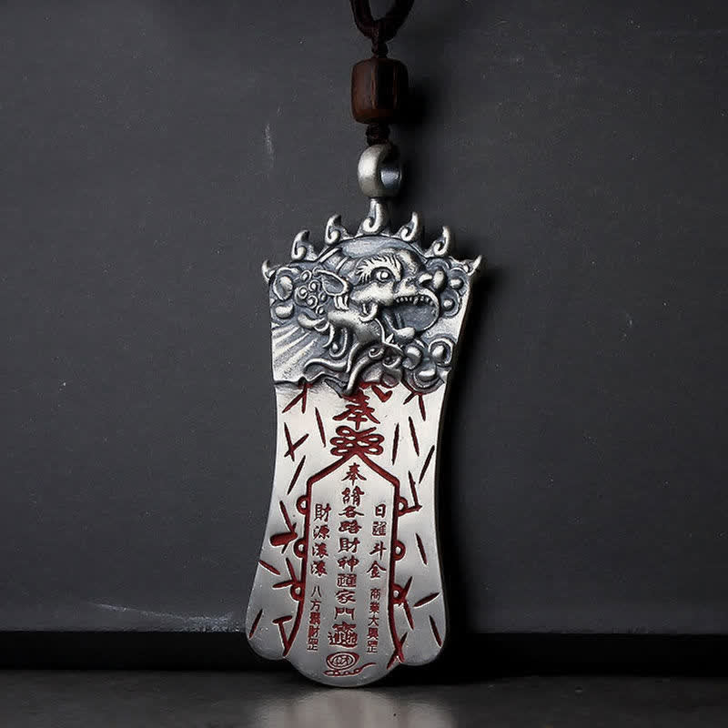 KarmaRipple's FengShui Bagua PiXiu Cinnabar Balance Pendant Necklace p15