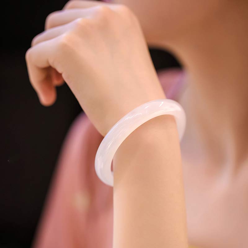 KarmaRipple's Authentic Chalcedony Balance Positive Bracelet Bangle p6