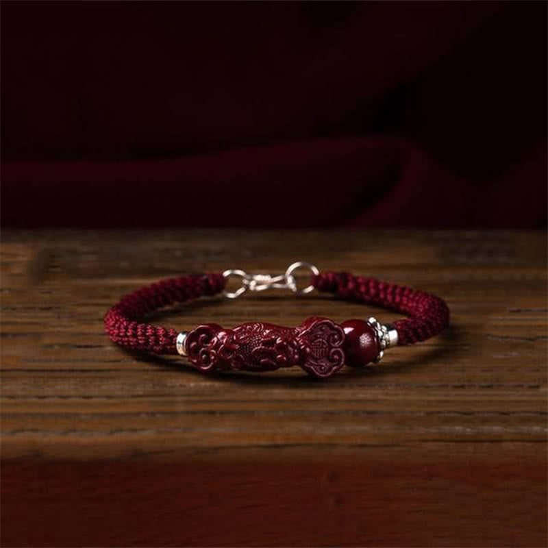 KarmaRipple's Handcrafted PiXiu Cinnabar Wealth Fortune Woven Bracelet p8