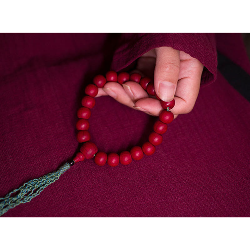 KarmaRipple's Abelia Biflora Wood Warding Off Evil Spirits Wrist Mala p9