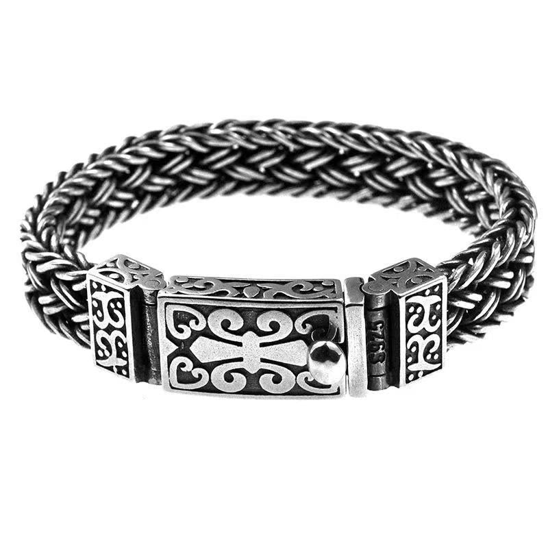 KarmaRipple's Retro Vine Totem Pattern Woven Balancing Chain Bracelet p4