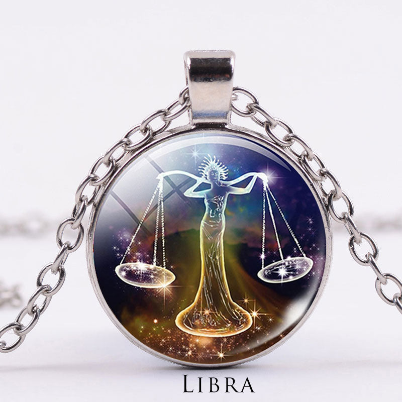 KarmaRipple's 12 Constellations of the Zodiac Moon Starry Sky Protection Blessing Pendant Necklace p24