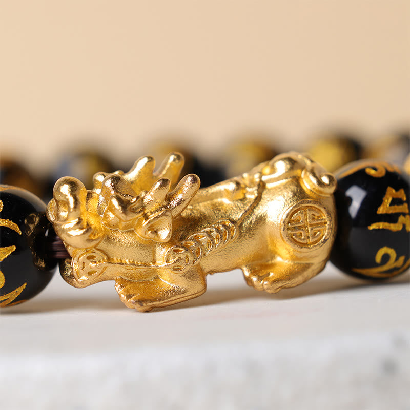KarmaRipple's FengShui PiXiu Obsidian Wealth Bracelet p8