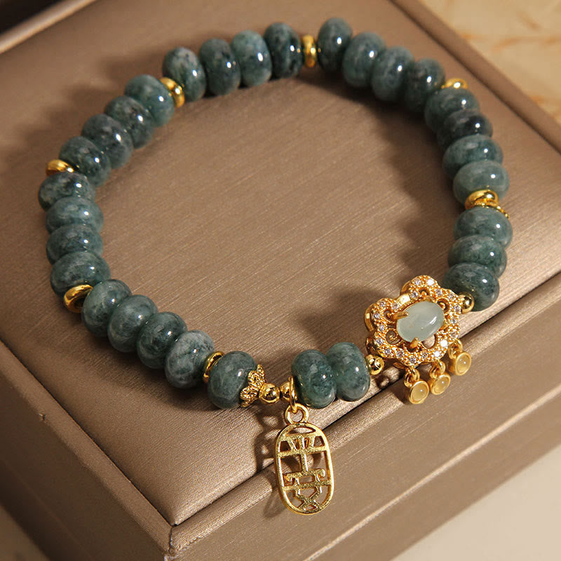 KarmaRipple's Authentic Jade Chinese Lock Talisman Peace Fortune Abundance Bracelet p4