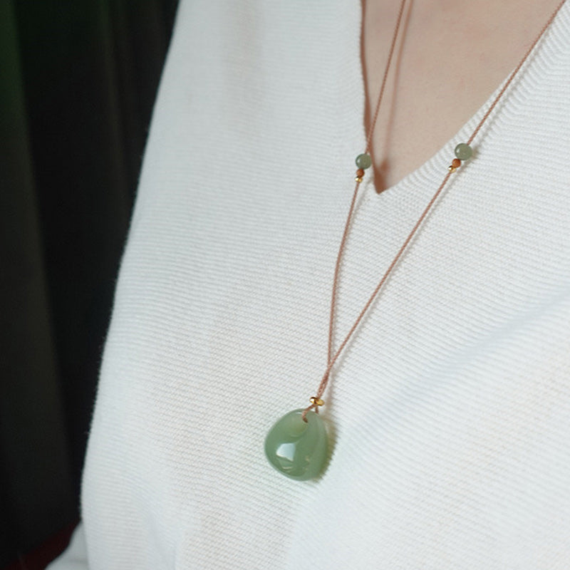 KarmaRipple's Authentic Jade Fortune Prosperity Pendant Necklace (Random Color) p7