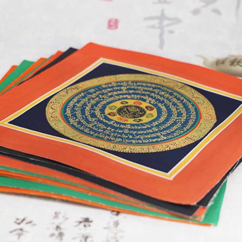KarmaRipple's Tibetan Handmade Thangka Painting Spiritual Blessing Blind Box Random Color Pattern p7