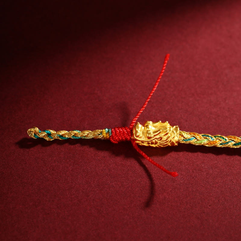 KarmaRipple's Year of the Dragon Handmade Colorful Dragon Carved Success Woven Bracelet p8