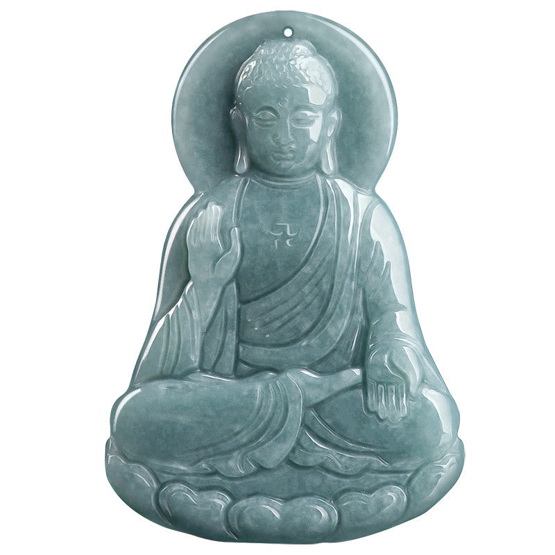 KarmaRipple's Amitabha Buddha Authentic Jade Lotus Amulet Compassion String Pendant Necklace p10