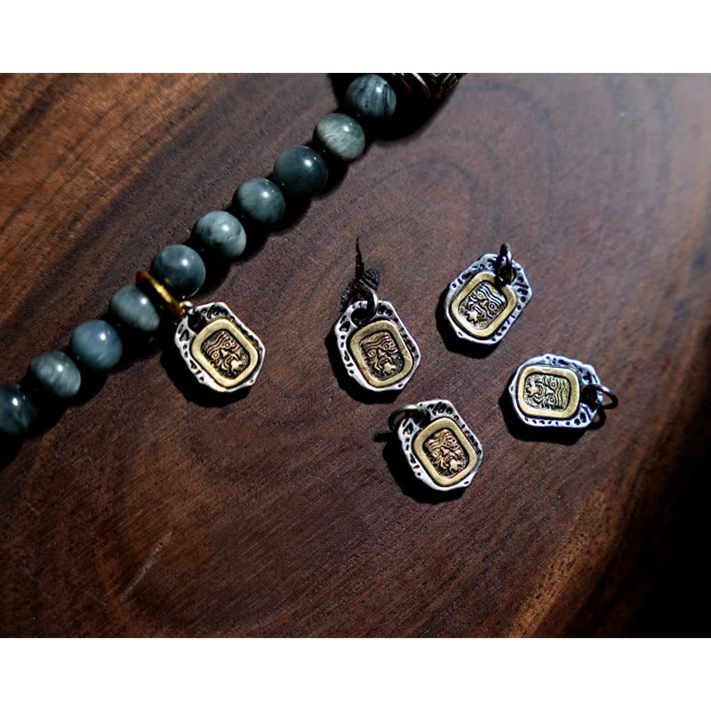 KarmaRipple's 925 Sterling Silver 108 Mala Beadwork Eagle's Eye Stone Moonstone'sitive Bracelet p11