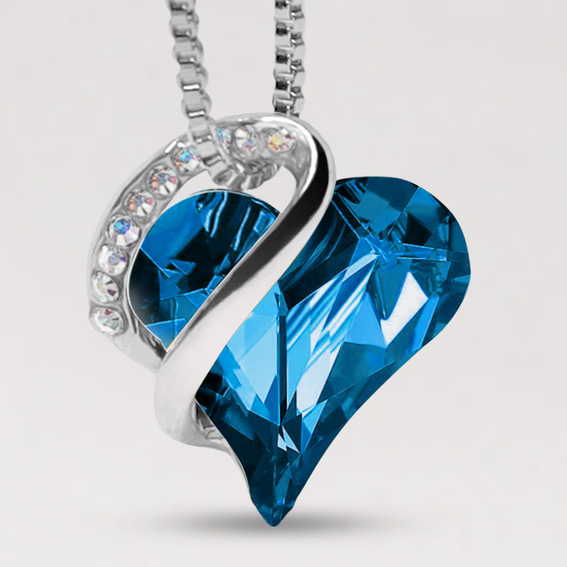 KarmaRipple's Love Heart Birthstone Balancing Energy Pendant Necklace p56