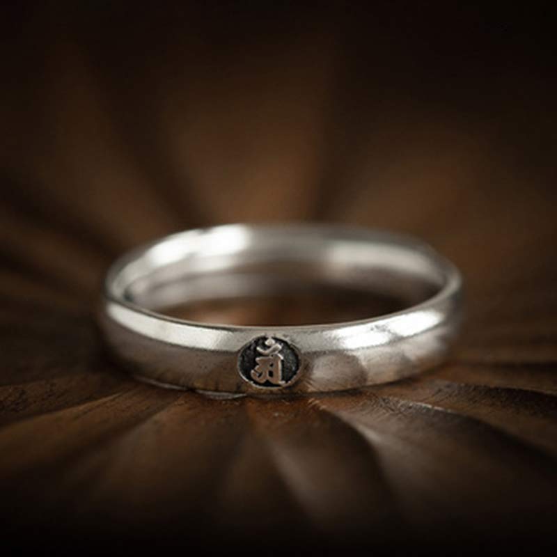 KarmaRipple's 925 Sterling Silver Chinese Zodiac Natal Buddha Blessing Pair Ring p21
