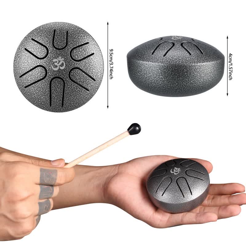 KarmaRipple's Mini Steel Tongue Drum 3 Inch Sound Balancing Drum Kit p11