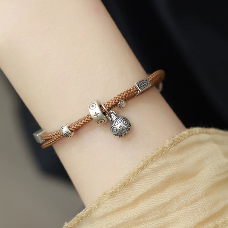 KarmaRipple's 925 Sterling Silver Gold Swallowing Beast Koi Fish Wealth Handcrafted Woven Bracelet p10