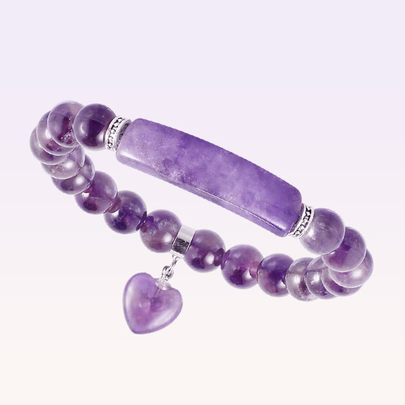 KarmaRipple's Authentic Quartz Love Heart Balancing Beadwork Bracelet p1