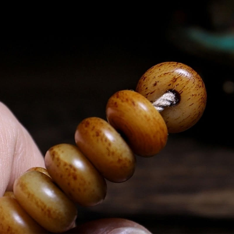 KarmaRipple's Tibetan 108 Mala Beadwork Yak Bone Dzi Bead PiXiu Nine Palaces Eight Diagrams Balance Bracelet p6