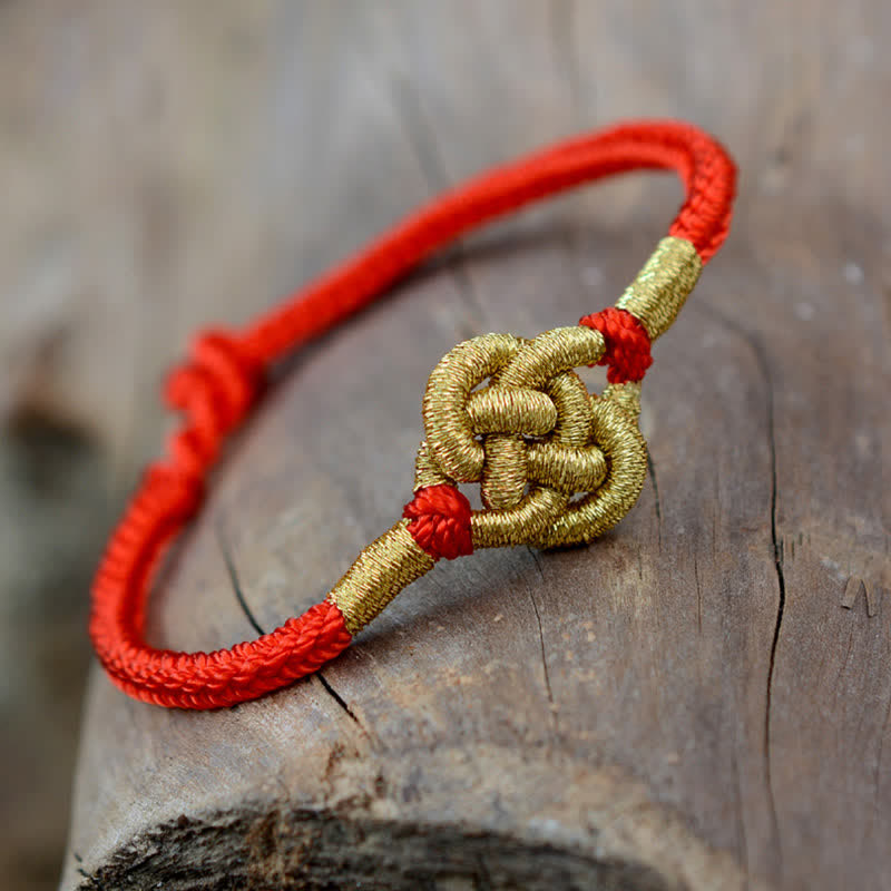 KarmaRipple's Handmade Simple Design Chinese Knotting Fortune Strength Braid String Bracelet p1