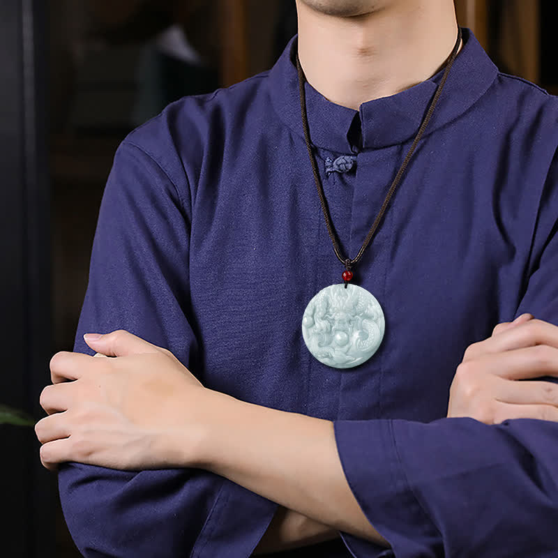 KarmaRipple's ???A Flash Sale- Chinese Zodiac Dragon Jade Success Amulet String Pendant p4