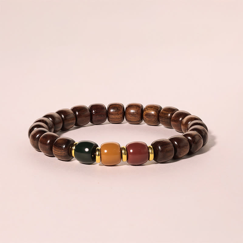 KarmaRipple's Ebony Wood Rosewood Peace Balance Bracelet p23