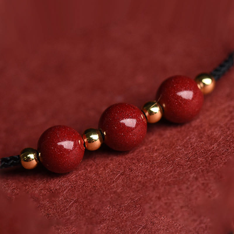 KarmaRipple's Authentic Fortunate Cinnabar Bead Blessing String Bracelet Anklet p27