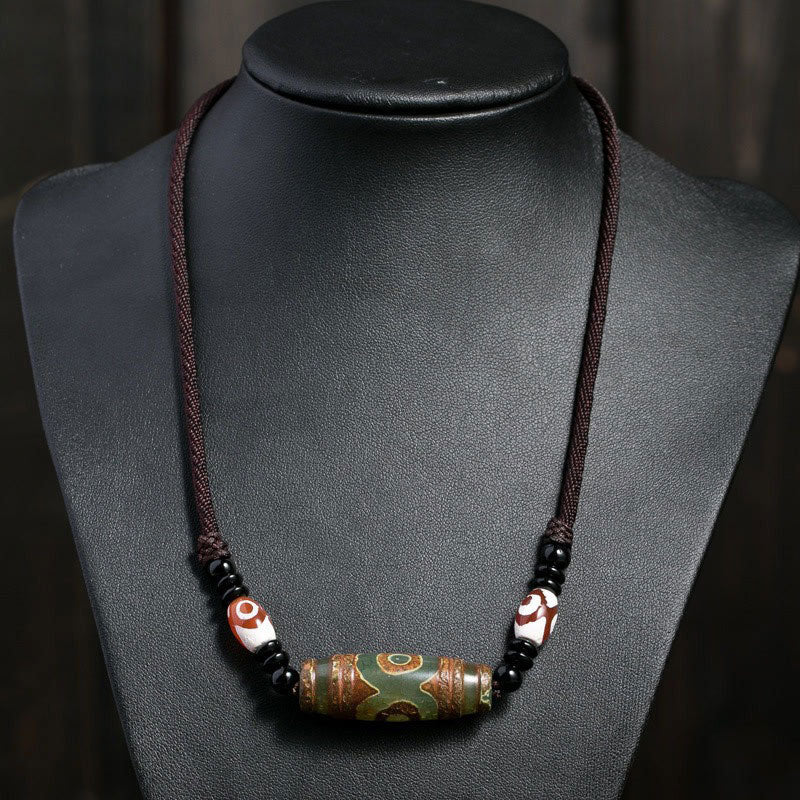KarmaRipple's Tibetan Nine-Eye Dzi Bead Protection String Pendant p7