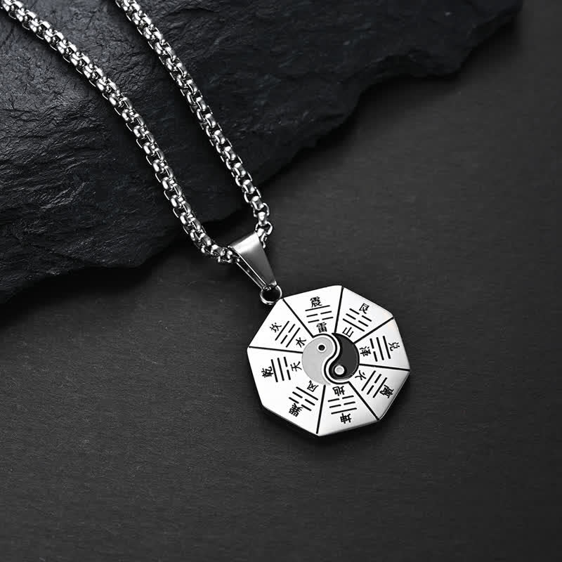 KarmaRipple's Bagua Yin Yang Titanium Steel Balance Pendant Necklace p13
