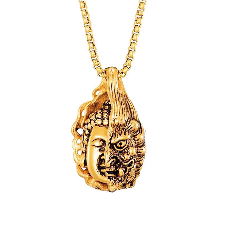 KarmaRipple's Half Buddha Half Devil Powerful Pendant p3