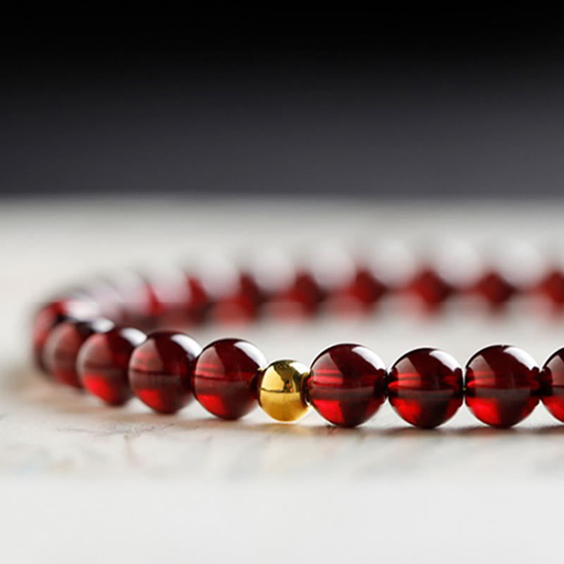 KarmaRipple's 999 Gold Koi Fish Authentic Garnet Protection Bracelet p12