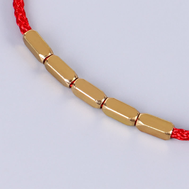 KarmaRipple's Handcrafted Bronze Bead Protection Woven String Bracelet p5