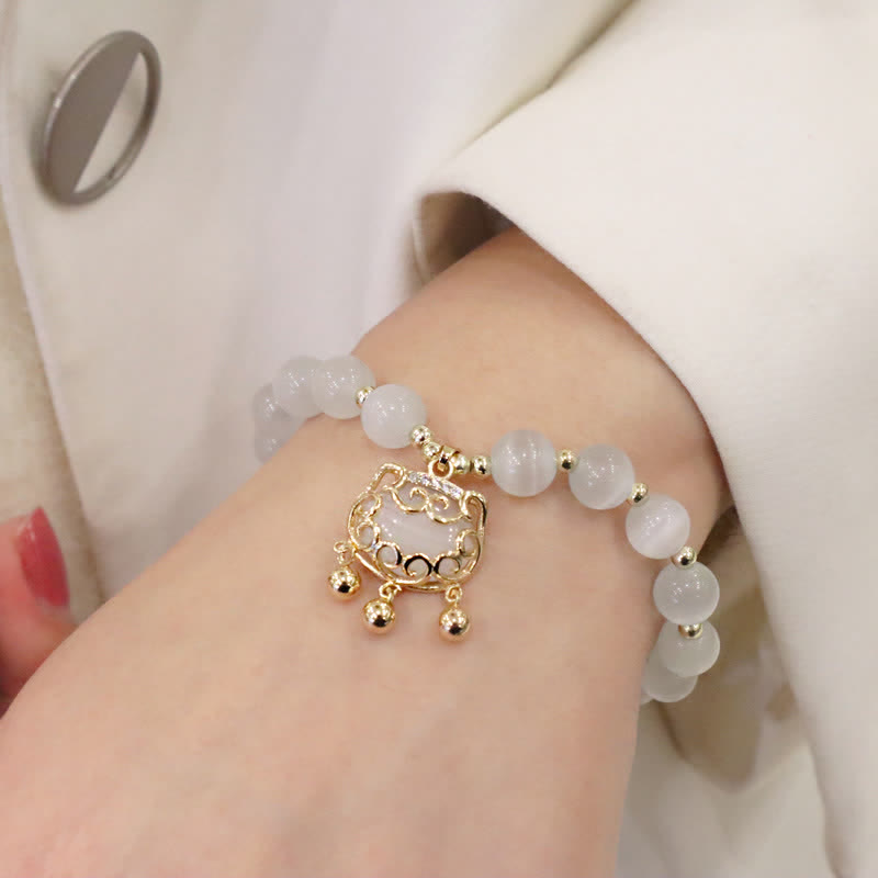 KarmaRipple's Cat's Eye Lovely Cat Pattern Pearl Love Talisman Bracelet p11
