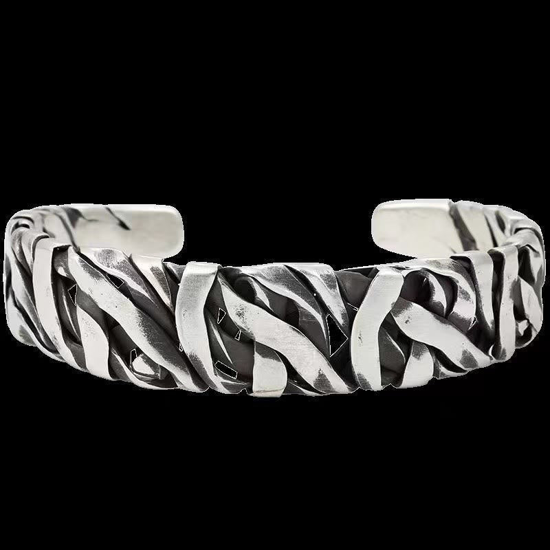 KarmaRipple's Retro Line Texture Balancing Cuff Bracelet Bangle p5
