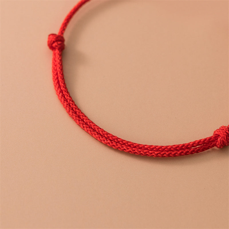 KarmaRipple's 925 Sterling Silver Four Leaf Clover Red Rope Bracelet p4
