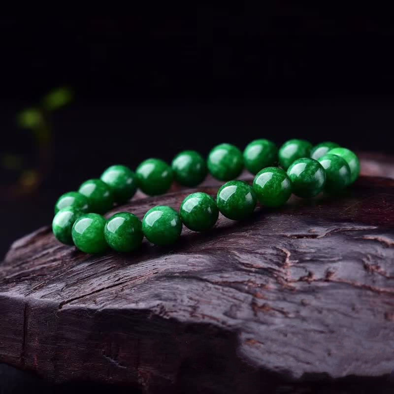 KarmaRipple's Cyan Jade Bead Calm Balance Bracelet p5