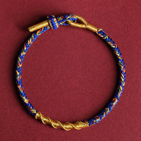 Bracelet en corde tissée fait main de KarmaRipple, symbole du zodiaque chinois, protection du Bouddha natal