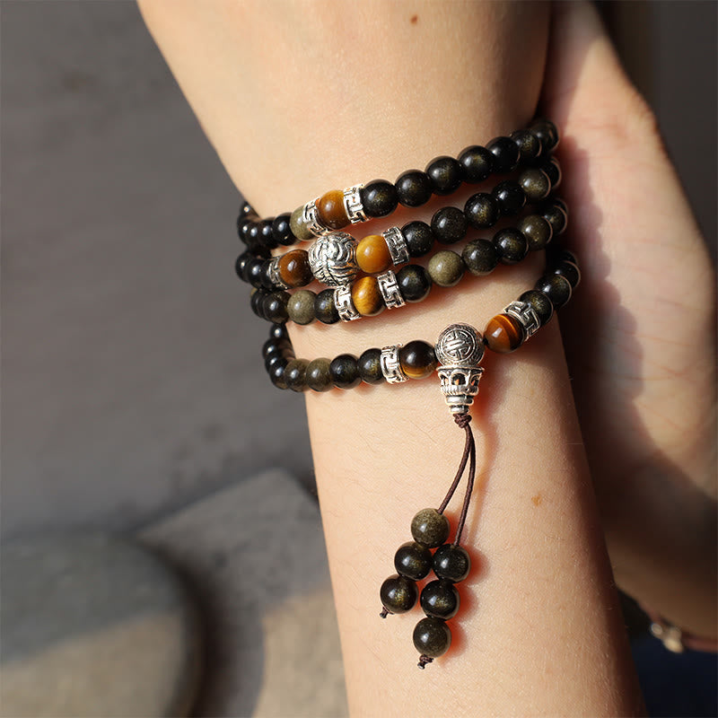 KarmaRipple's Golden Obsidian Energy Bracelet Pendant p10