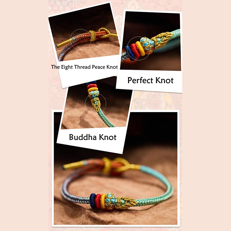 KarmaRipple's Colorful Rope Eight Thread Peace Weave Fortune Handmade Bracelet p8