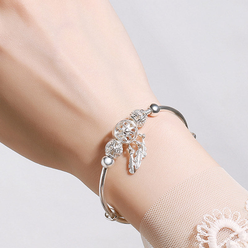 KarmaRipple's Tibetan Ivory Bronze Blessing Dream Catcher Talisman Bracelet p6
